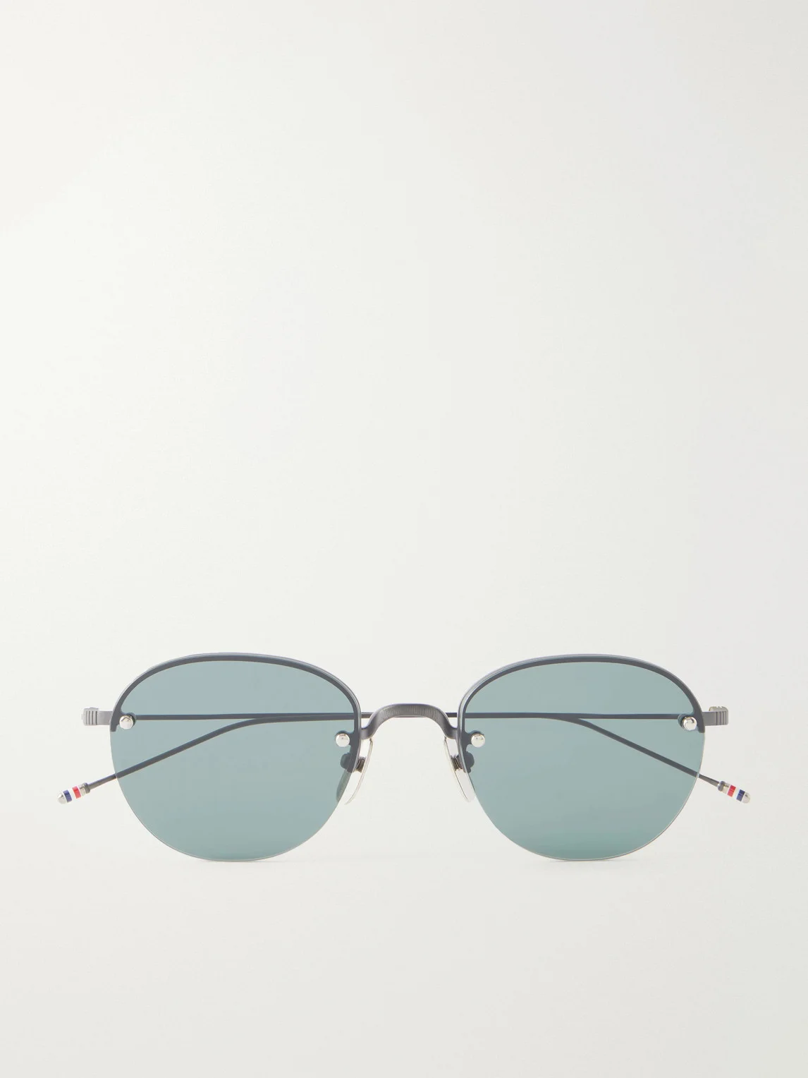 Round-Frame Titanium Sunglasses - 1