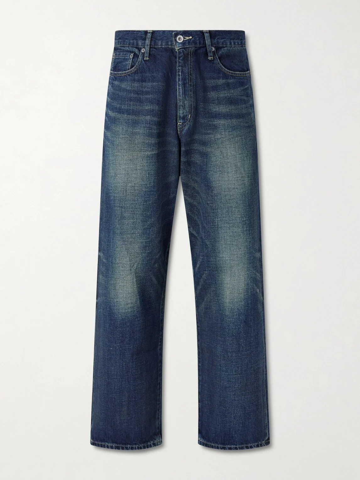 Washed Wide-Leg Jeans - 1