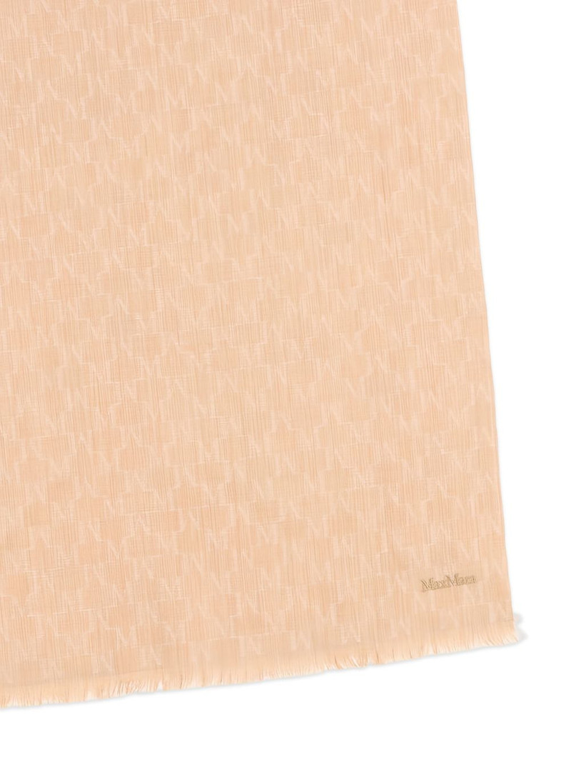 Max Mara logo-pattern scarf outlook