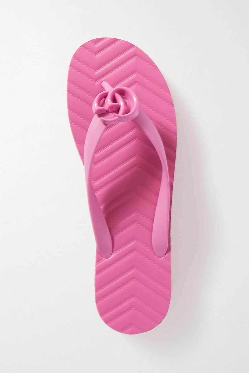 Pascar logo-embellished rubber platform flip flops - 1