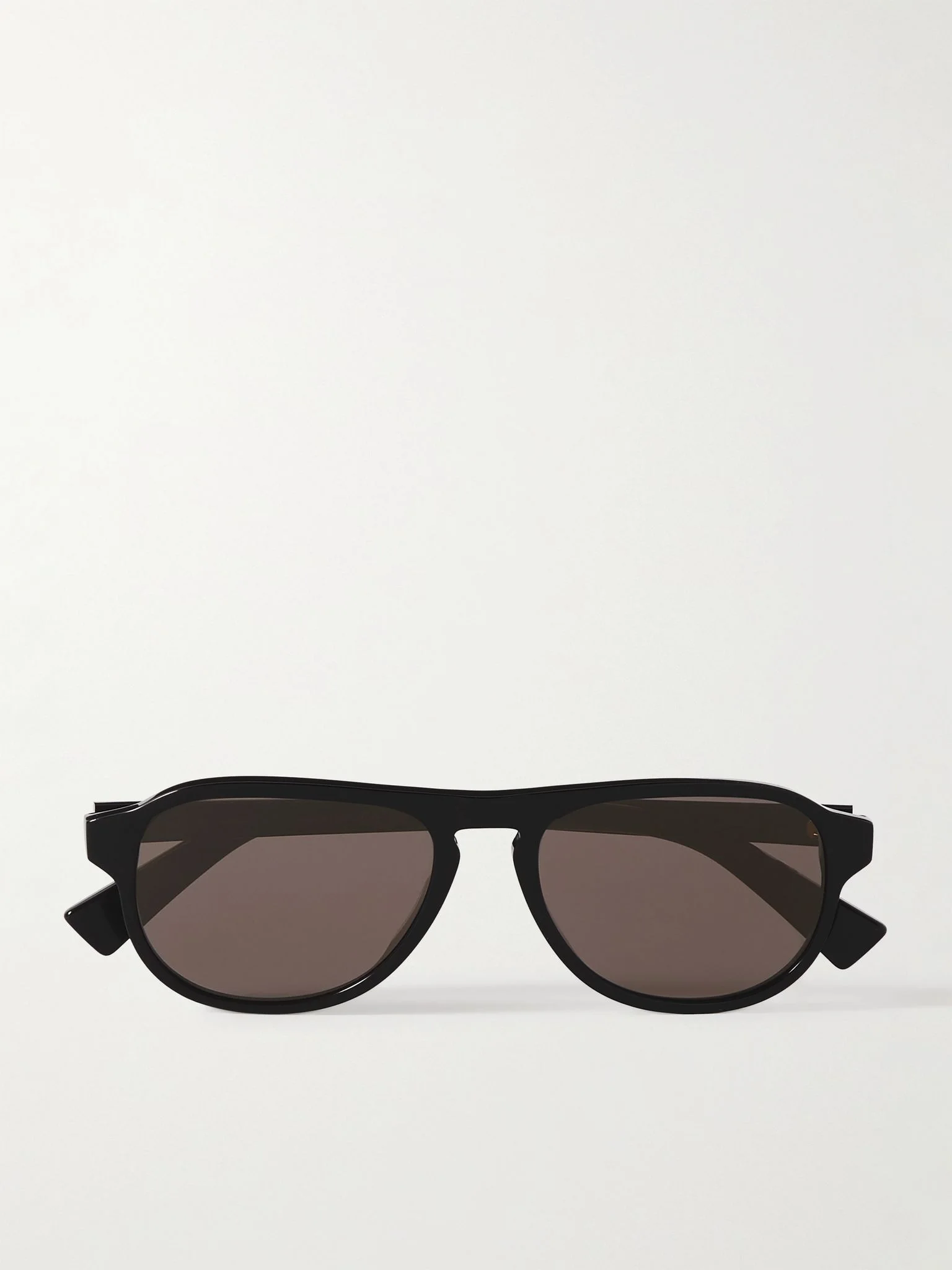 Aviator-Style Recycled-Acetate Sunglasses Black - 1