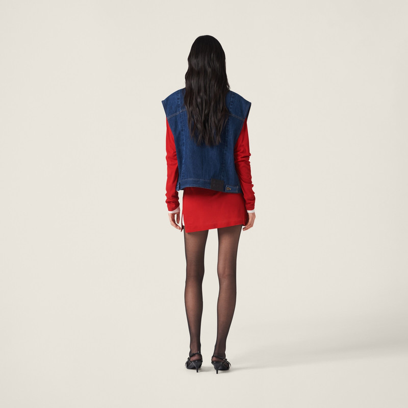 Miu Miu Denim trucker vest outlook