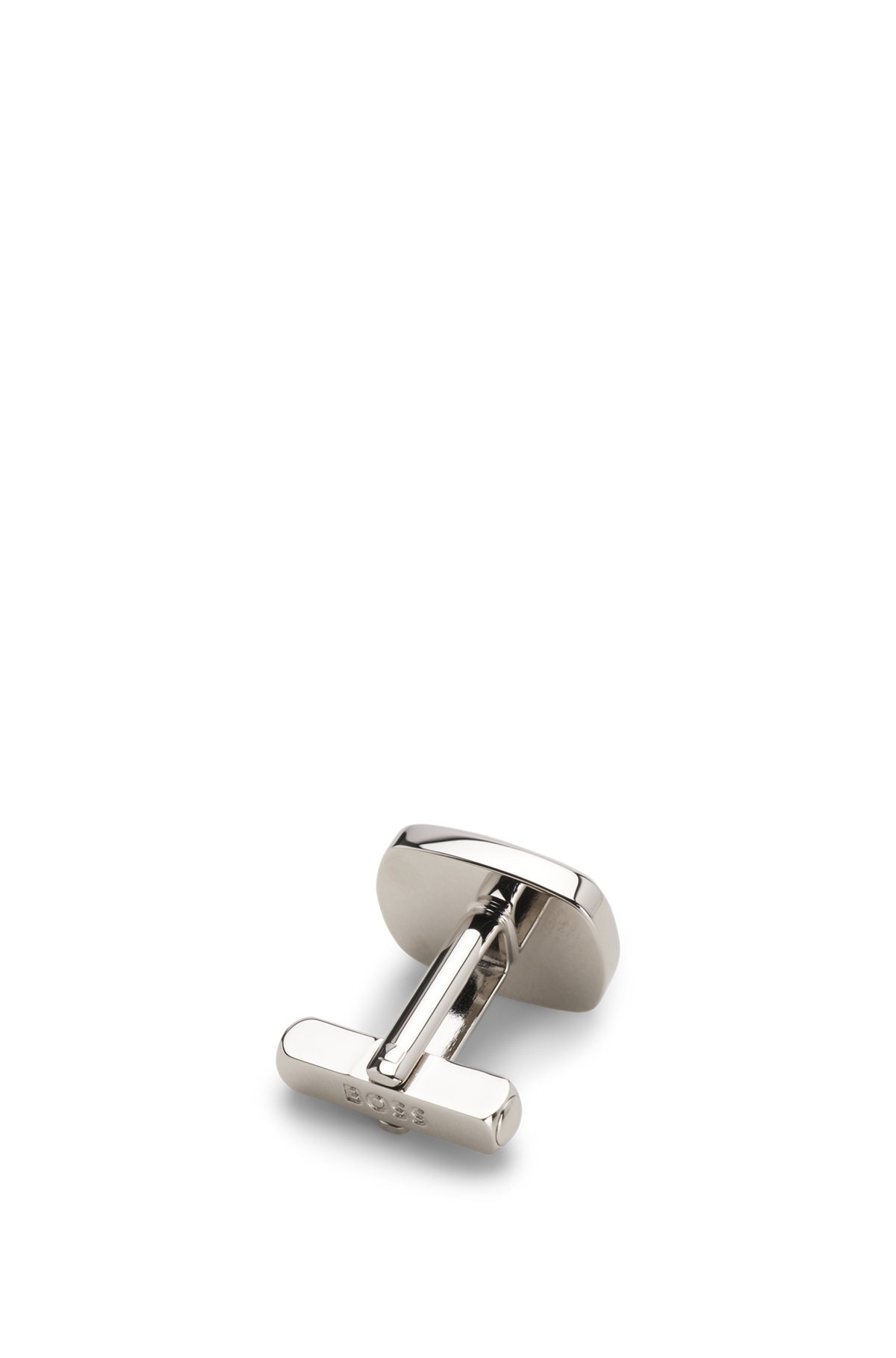BRASS CUFFLINKS WITH BLACK ENAMEL INSERT - 3