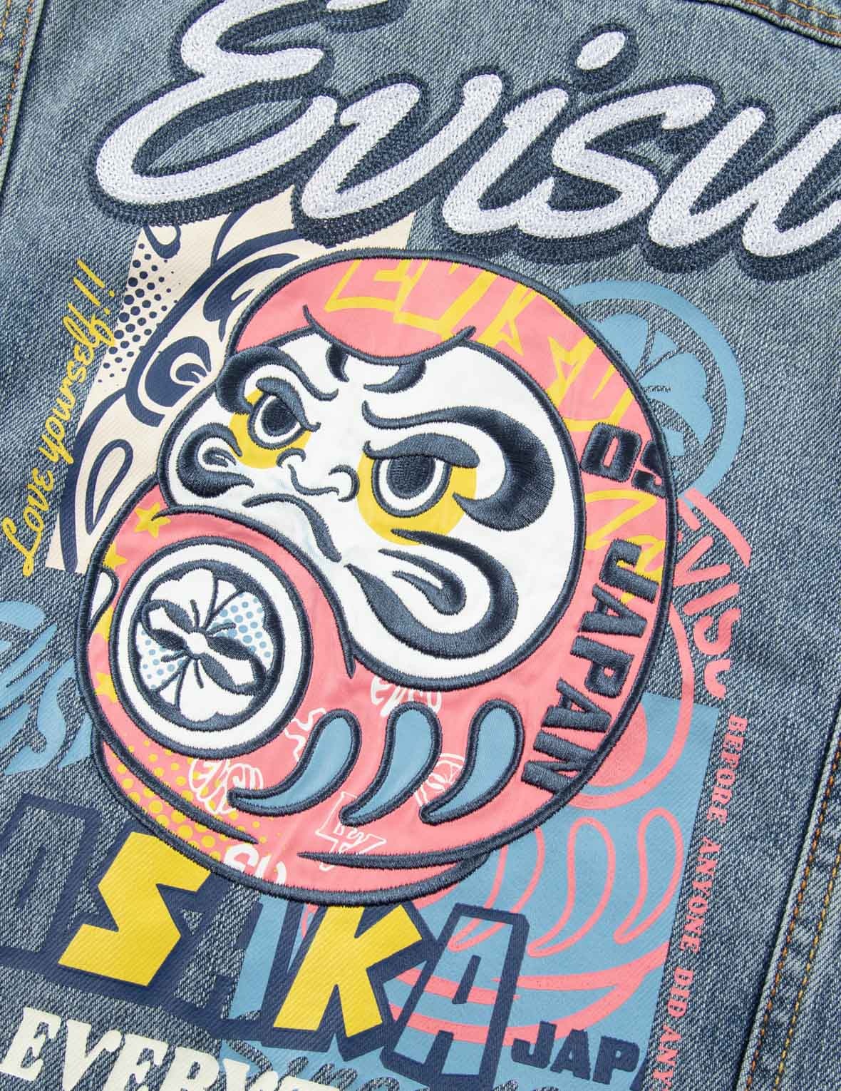 DARUMA APPLIQUÉ LOOSE FIT DENIM JACKET - 7