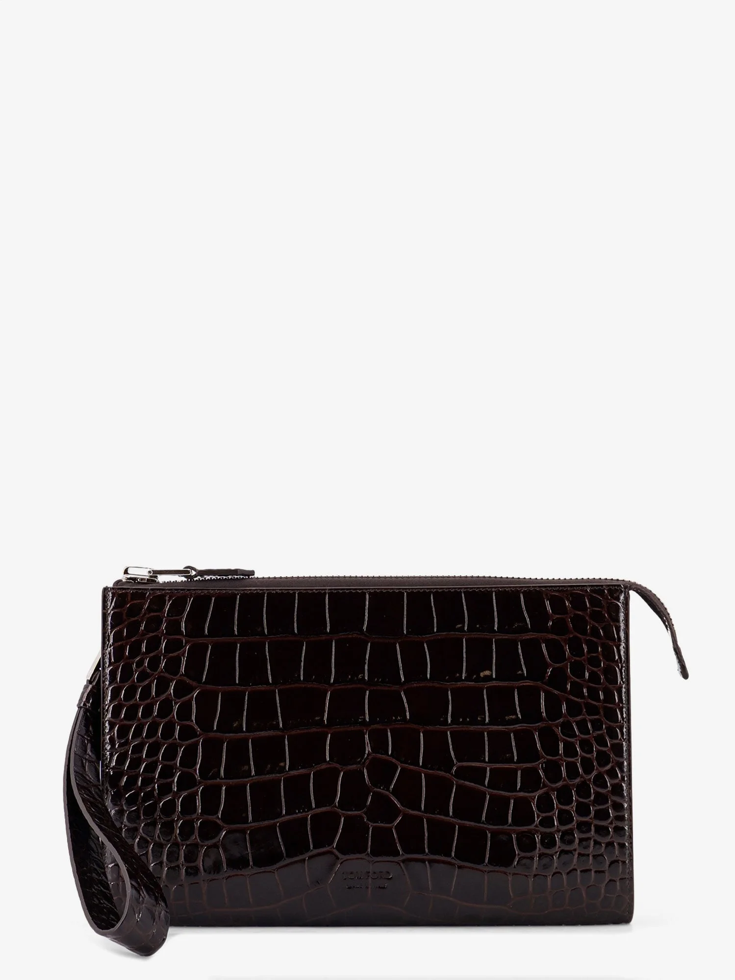 Tom Ford Crocodile-Print Leather Clutch Bag - 1
