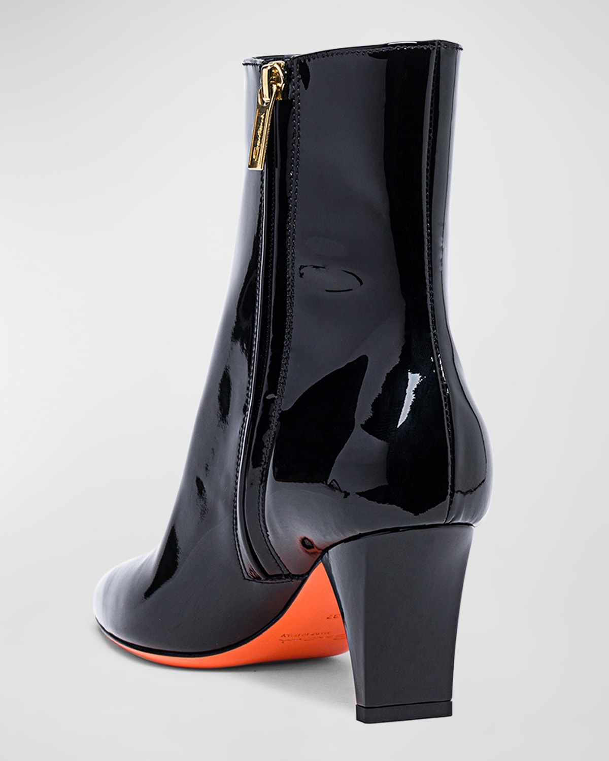 Delfica Patent Leather Booties - 3
