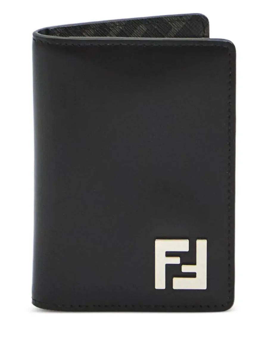 Fendi Ff Squared Leather Bi-Fold Card Holder Accessories - 1