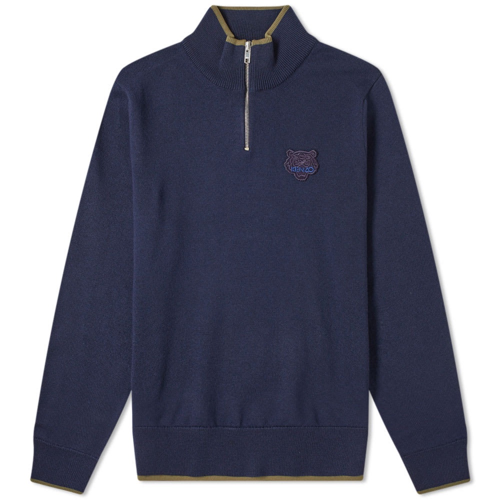 Kenzo Tiger Crest Half Zip Sweat - 1