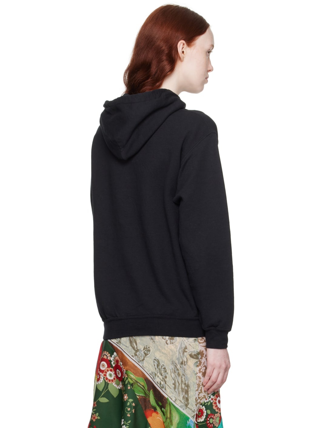 Black Floral Hoodie - 3