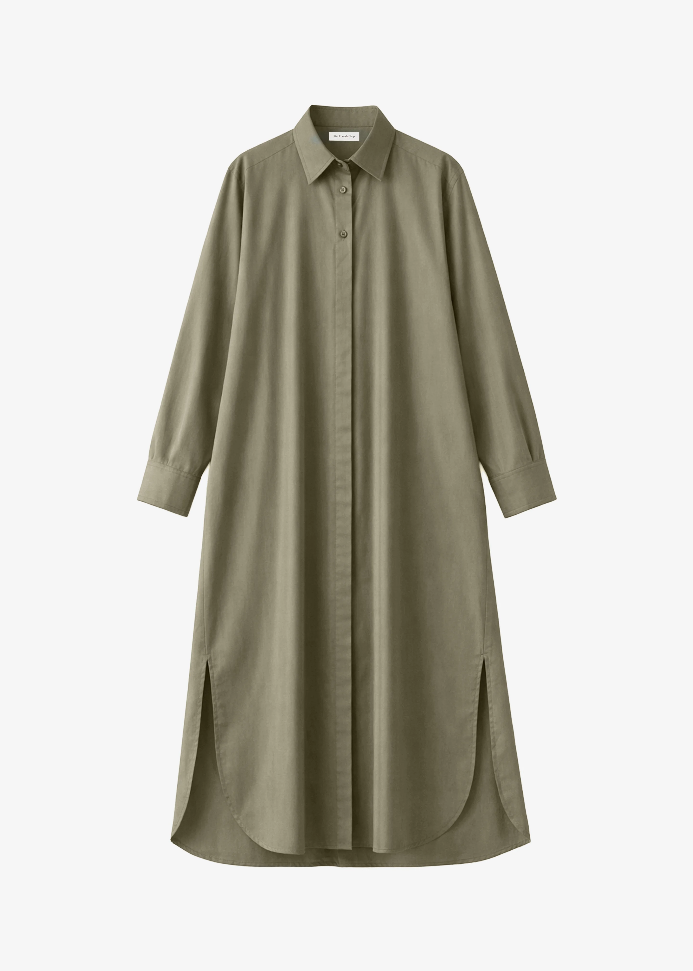 Bloom Organic Cotton Shirt Dress - Olive - 1