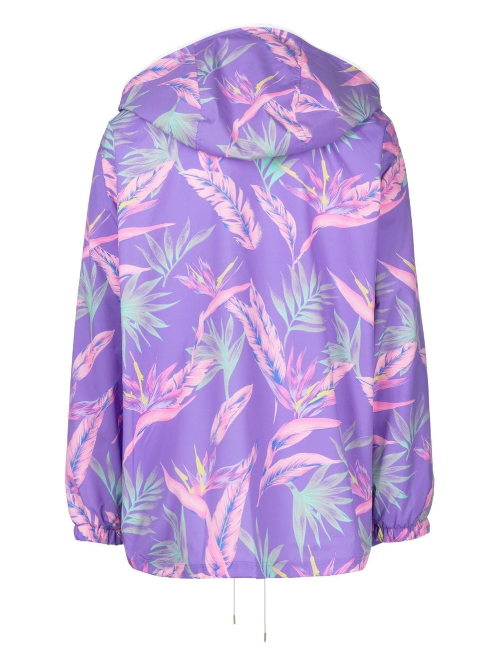 botanical-print zipped jacket - 2