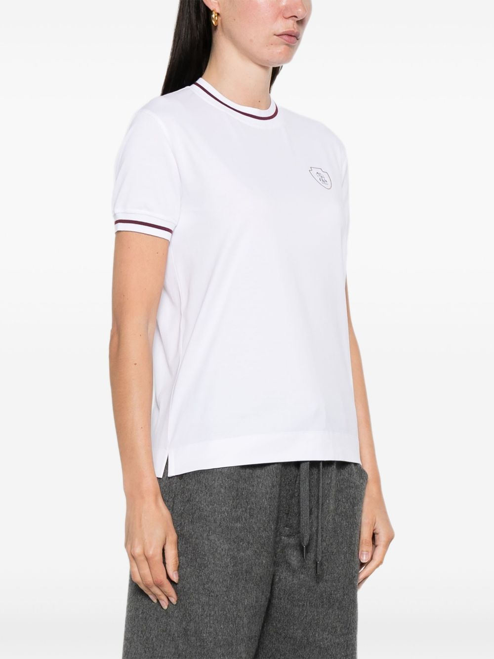 embroidered-detail cotton t-shirt - 3