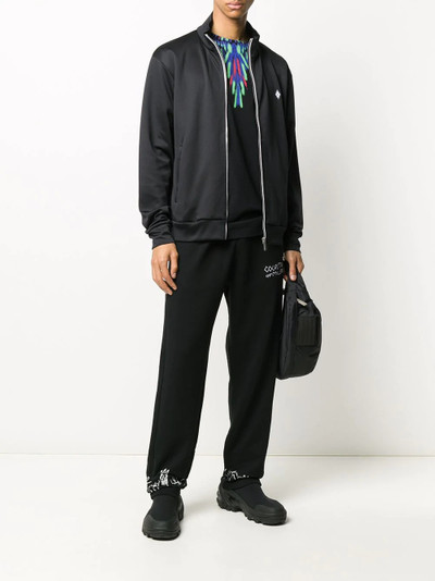 Marcelo Burlon County Of Milan logo embroidery zip-up sweatshirt  outlook