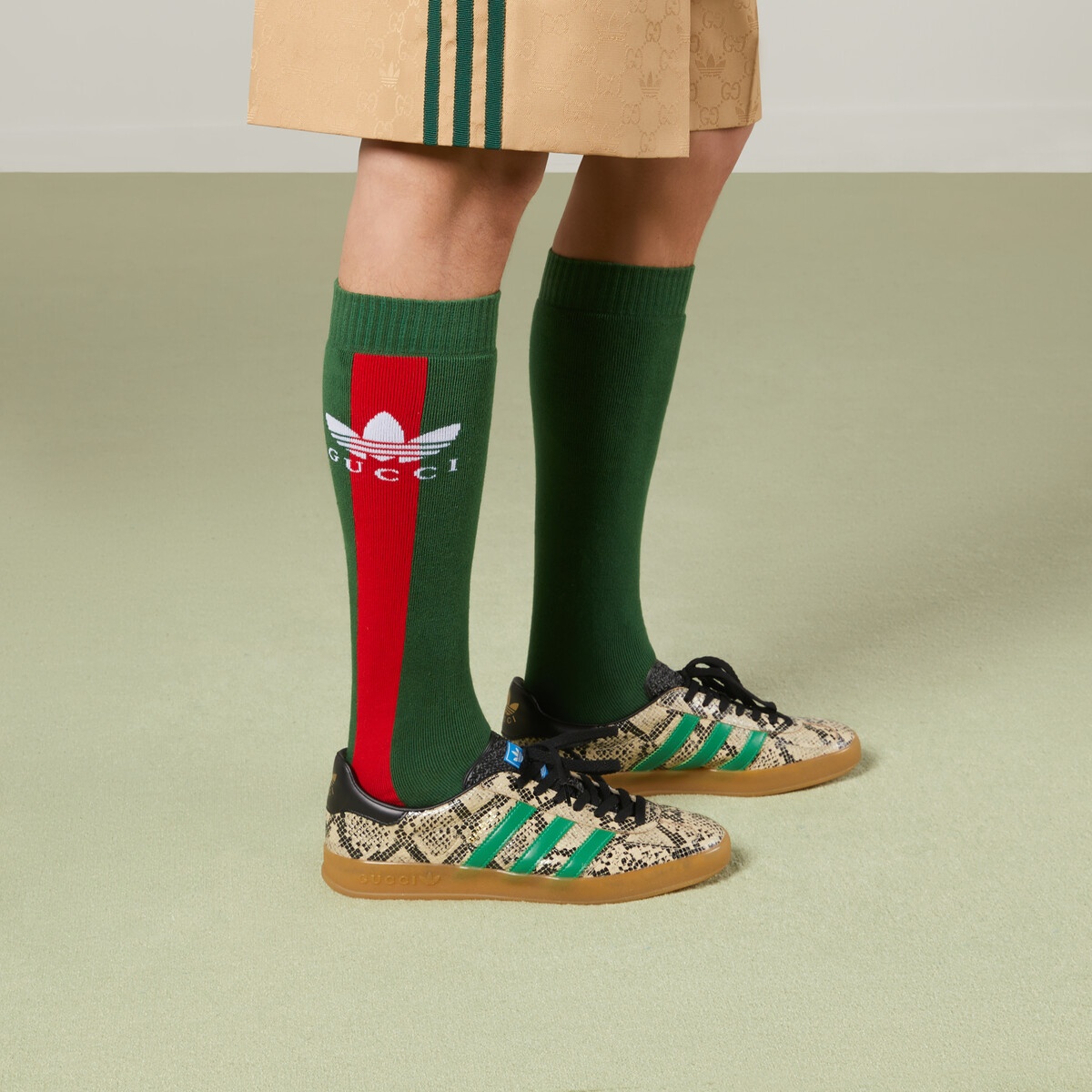 adidas x Gucci long cotton Web socks - 3