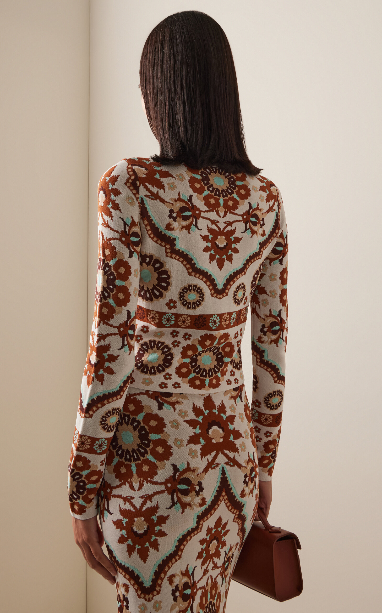 Ila Jacquard Cardigan ivory - 4