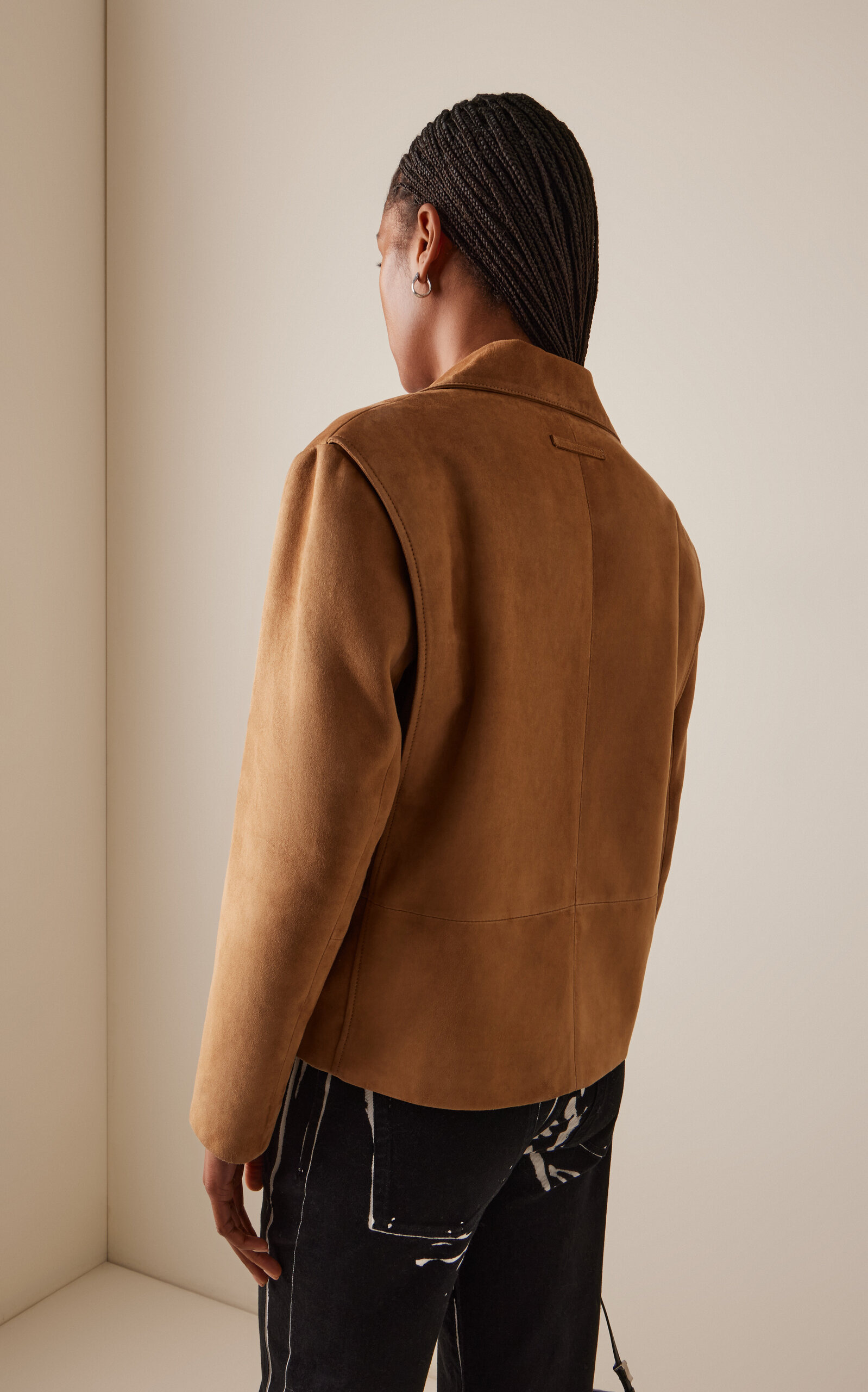 Nola Suede Trench Coat tan - 4