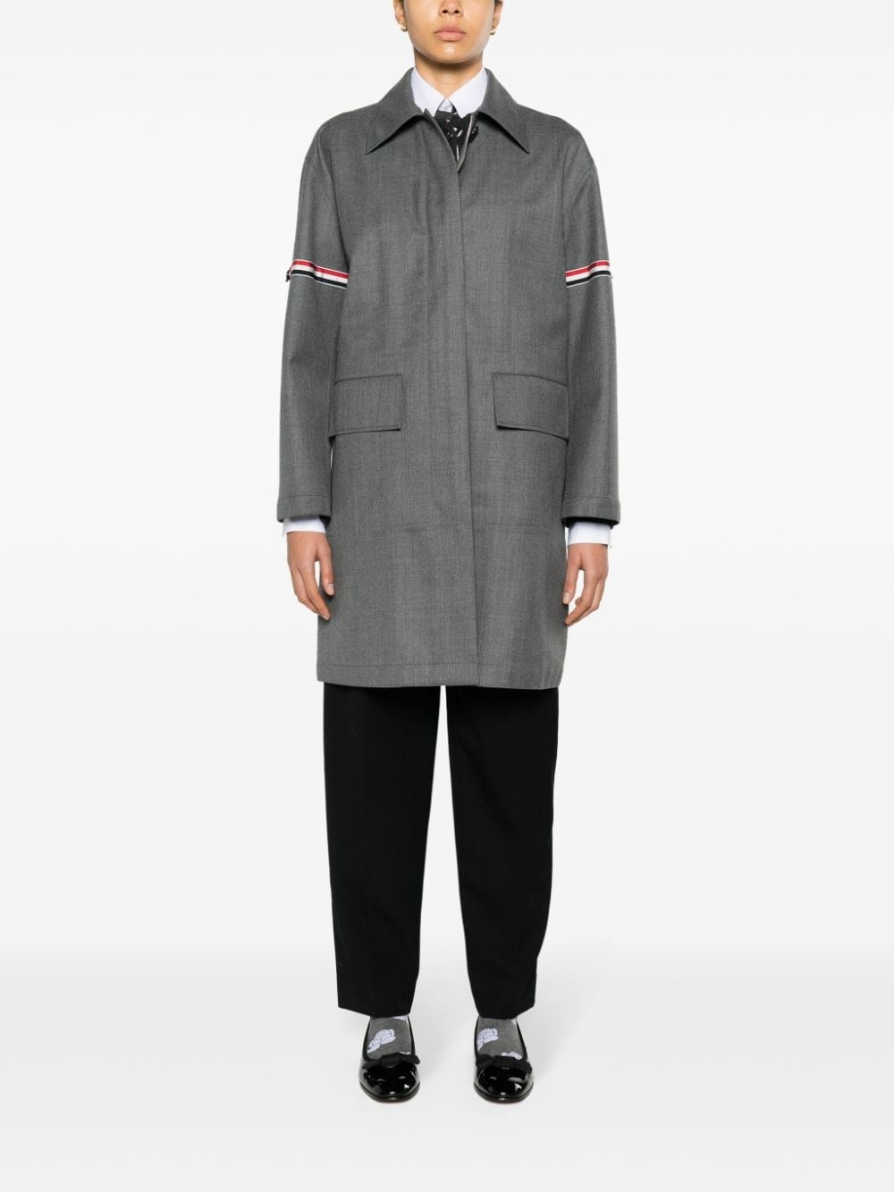 RWB-stripe twill coat - 2