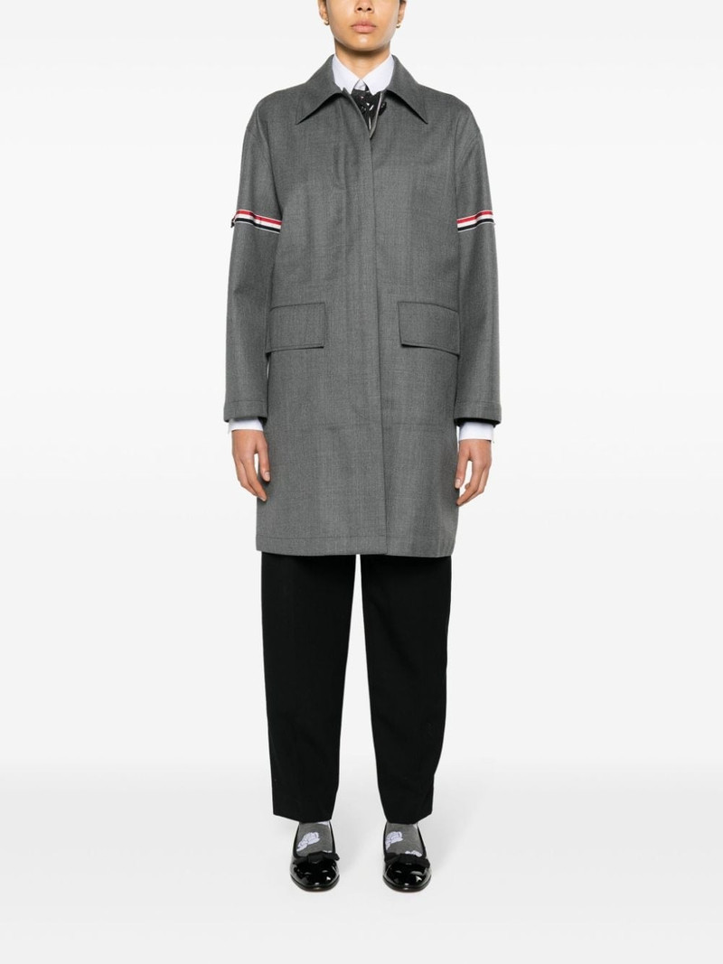 Thom Browne RWB-stripe twill coat outlook
