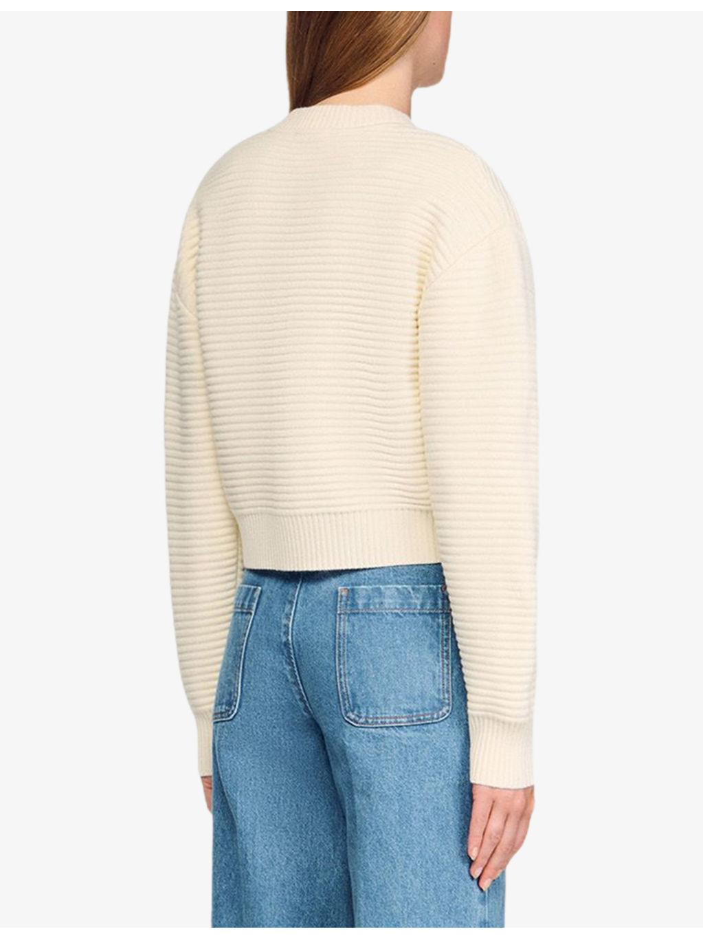 Button-Down Long-Sleeve Textured Knitted Cardigan - 4