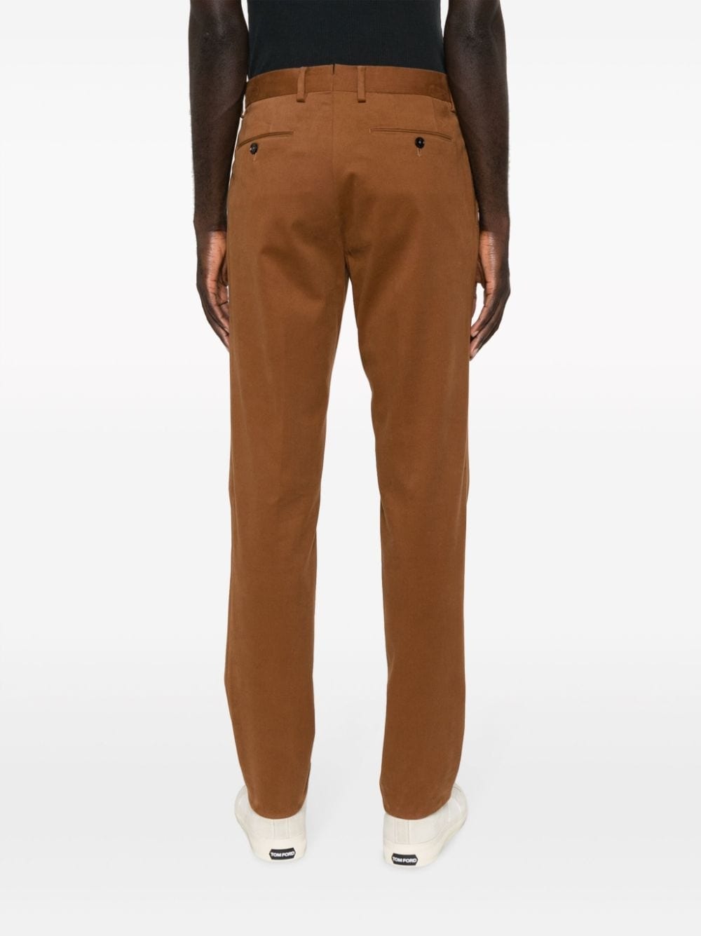 stretch-cotton straight-leg chinos - 4