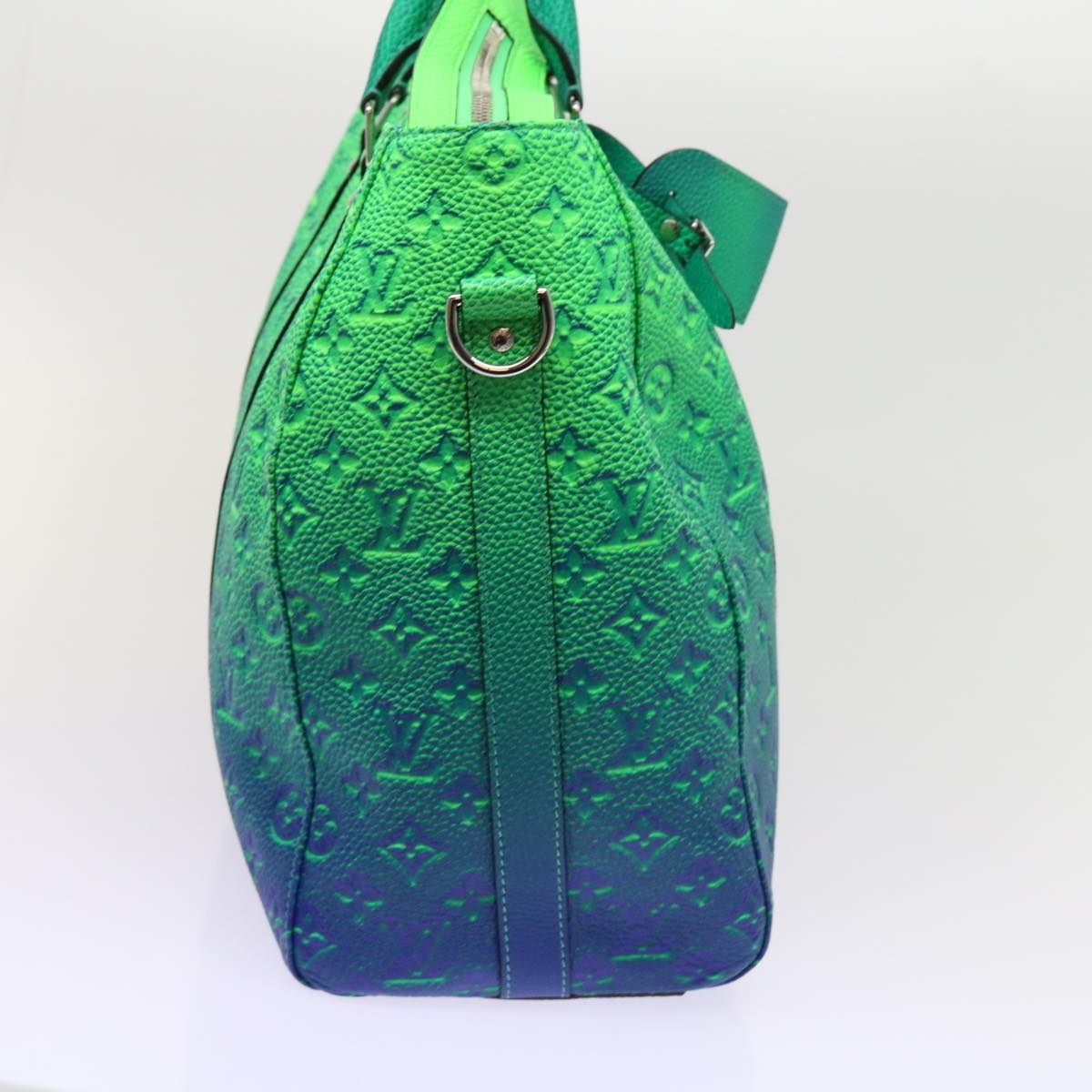LOUIS VUITTON Monogram Illusion Keepall Tote Bag Neon Green M59688 - 4