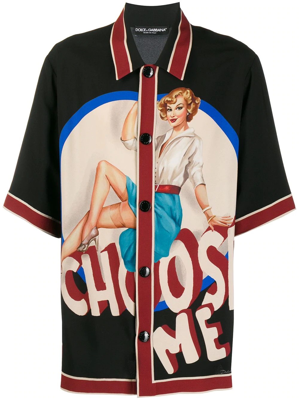 pin-up print cady shirt - 1