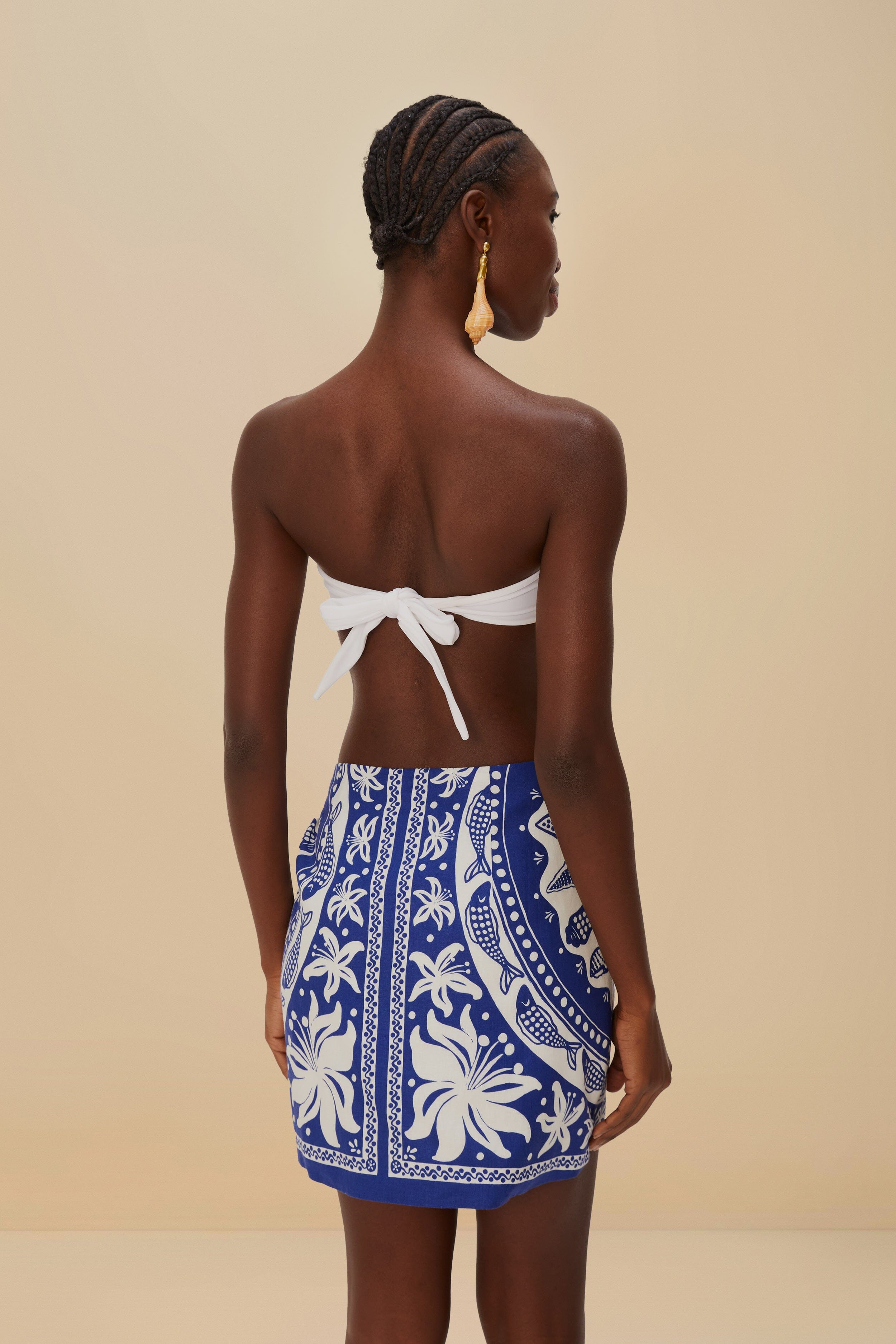 Off-White Ocean Scarf Lenzing™ Ecovero™ Euroflax™ Mini Skirt - 2