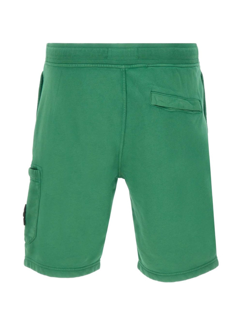 Stone Island badge drawstring cotton shorts outlook