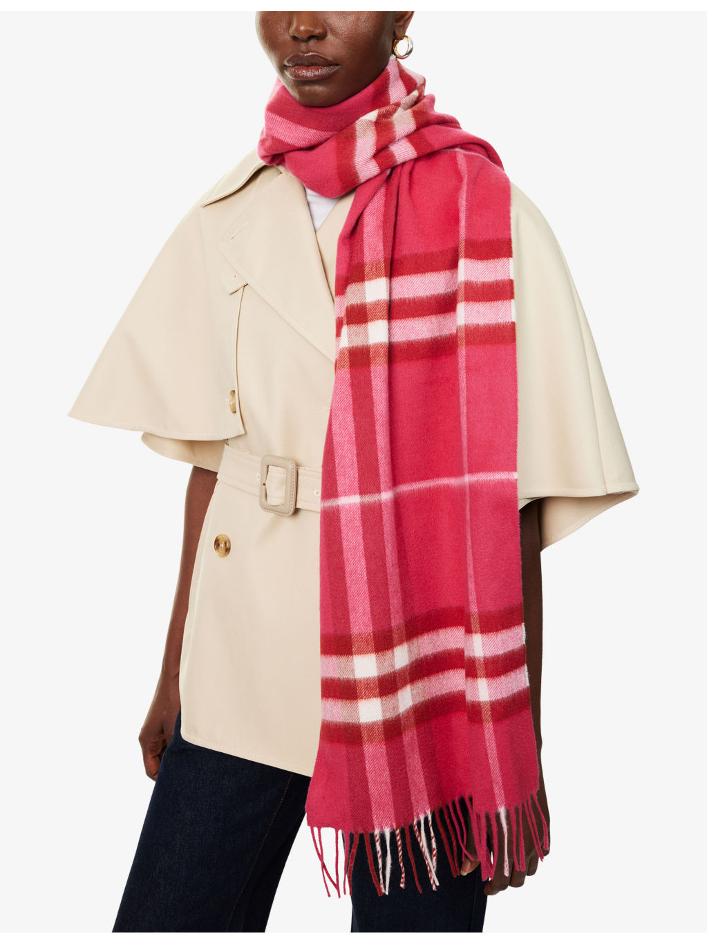 Check-Print Cashmere Scarf - 2