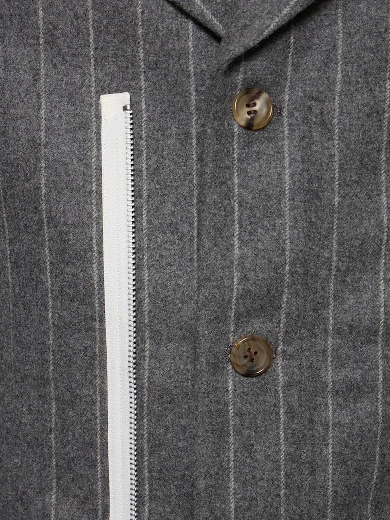 Pinstriped wool flannel blazer - 4