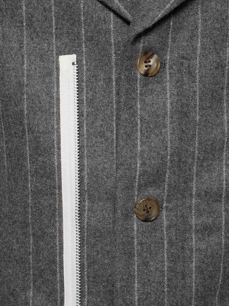Pinstriped wool flannel blazer 4