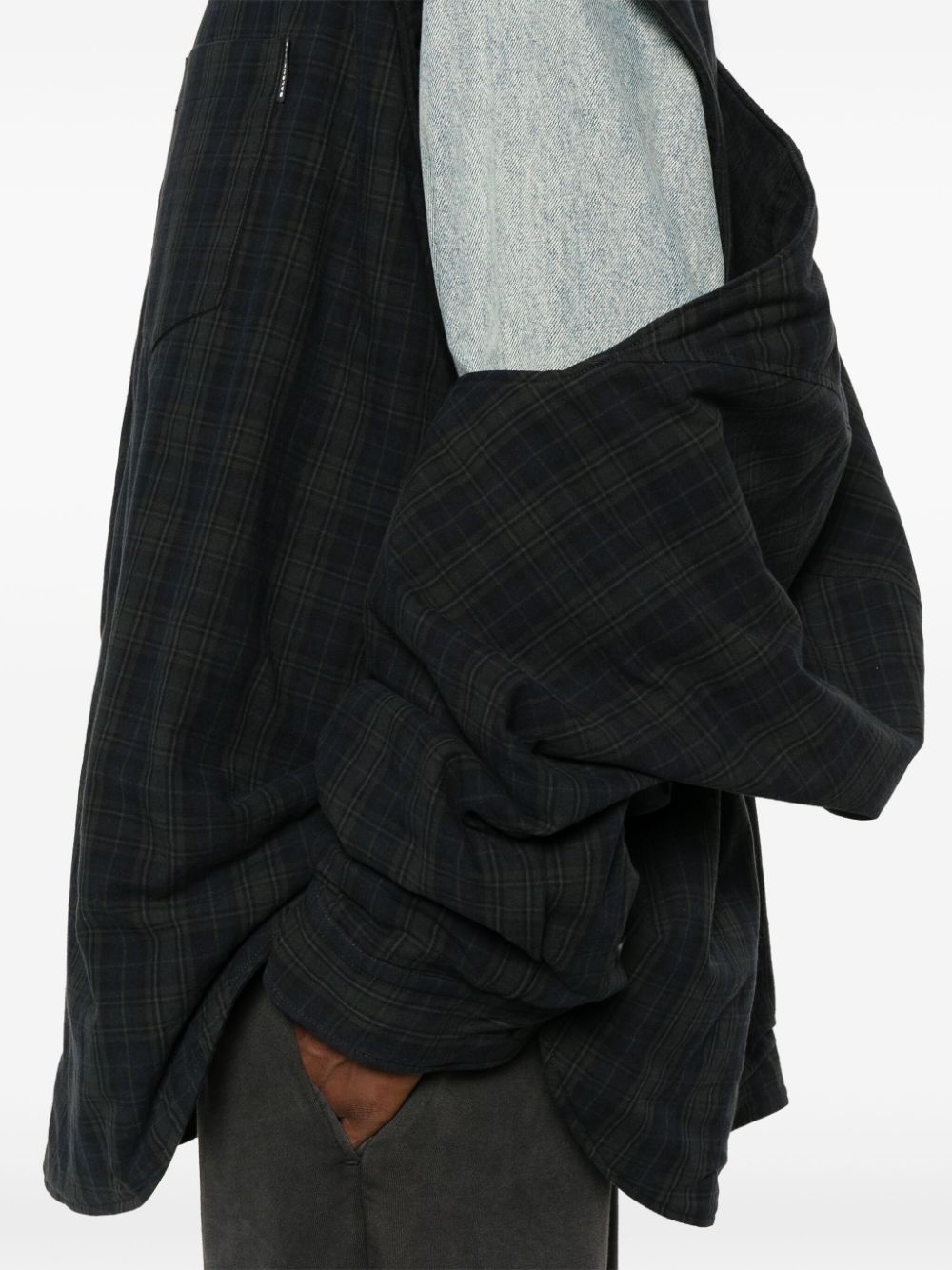 checked-pattern long-sleeve shirt - 6