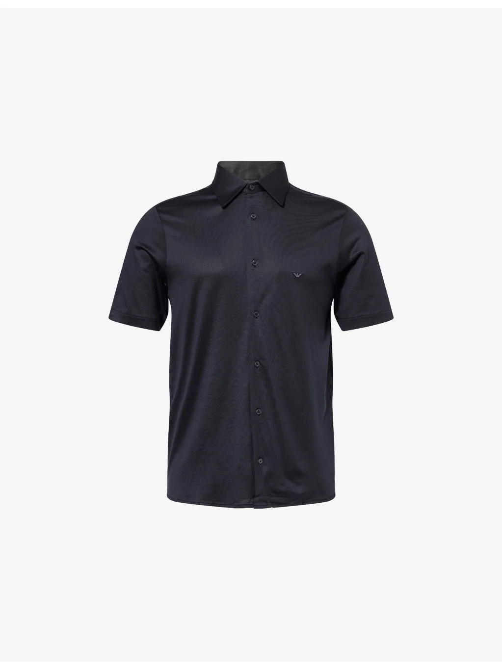 Slim-Fit Short-Sleeve Cotton-Blend Shirt - 1