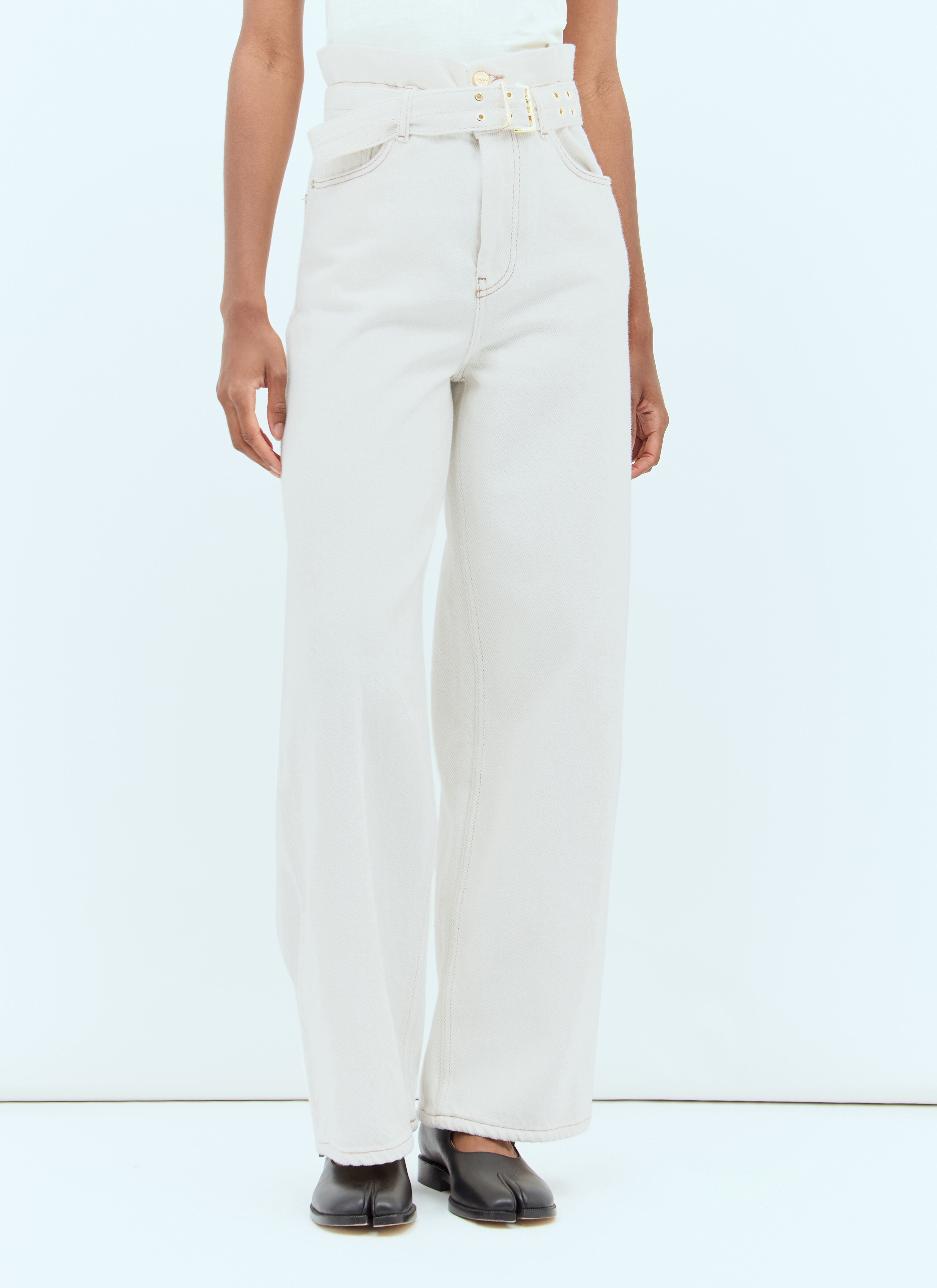 GANNI Heavy Denim Paperbag Jeans | lncc | REVERSIBLE