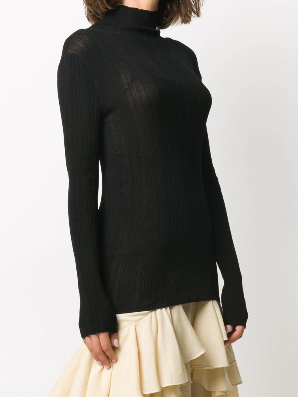 knitted roll neck jumper - 3