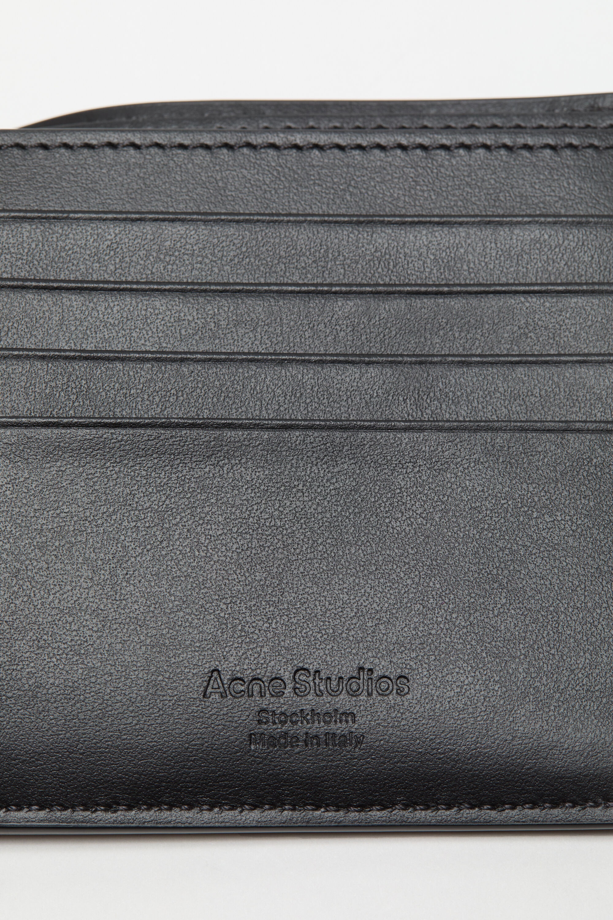 Folded leather wallet - Dark brown - 5