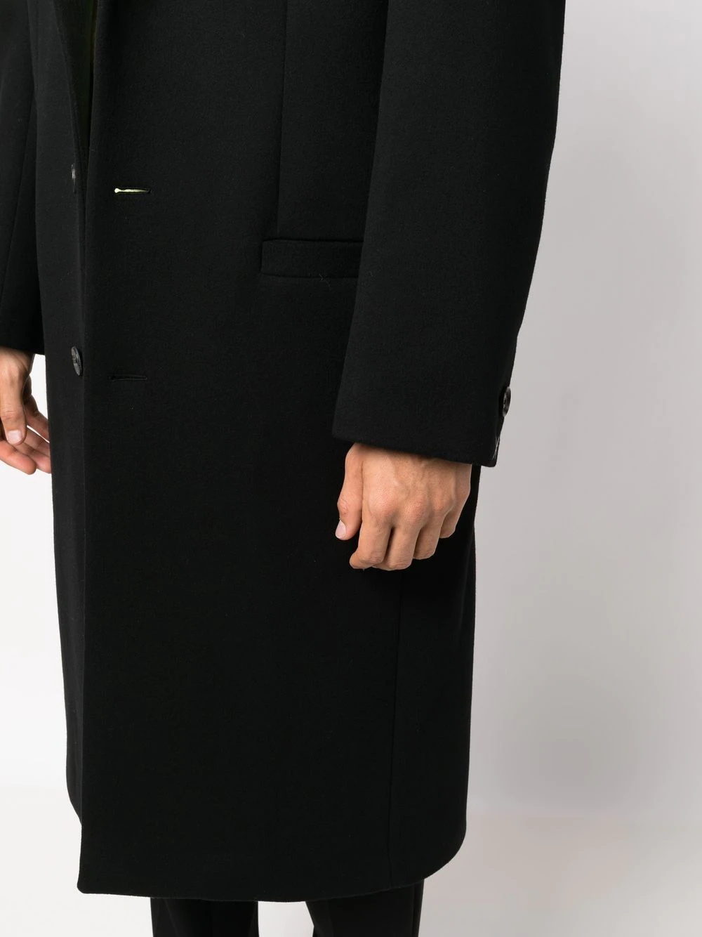 collared wool peacoat - 5