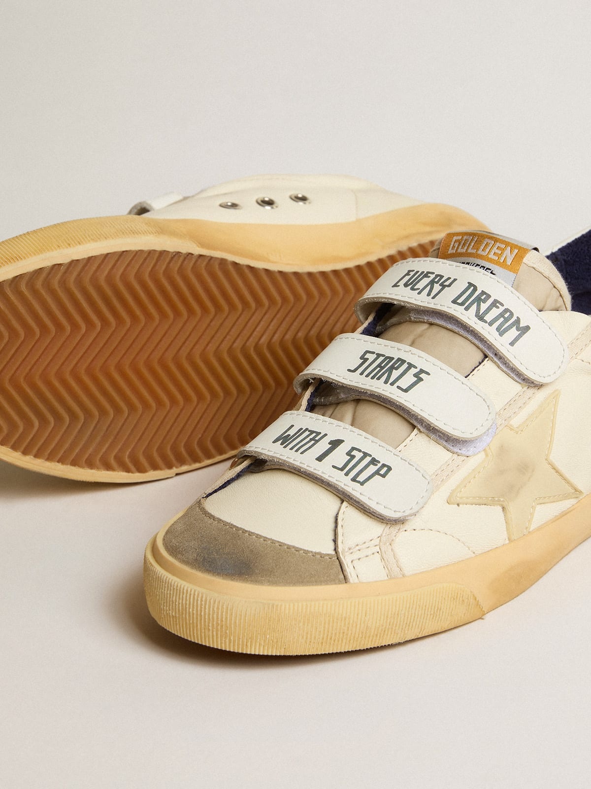 Women’s Old School LAB in nappa with rubber star and suede inserts - 3