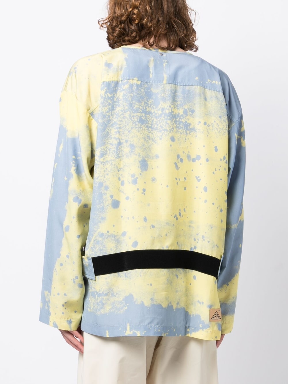 waistband-detail wide-sleeve top - 4