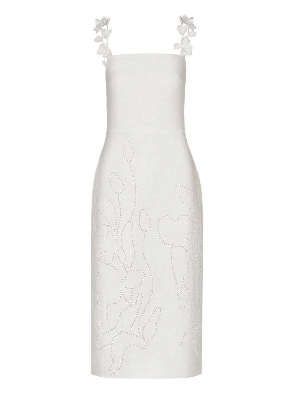 Petalos floral-appliqué sleeveless dress - 1