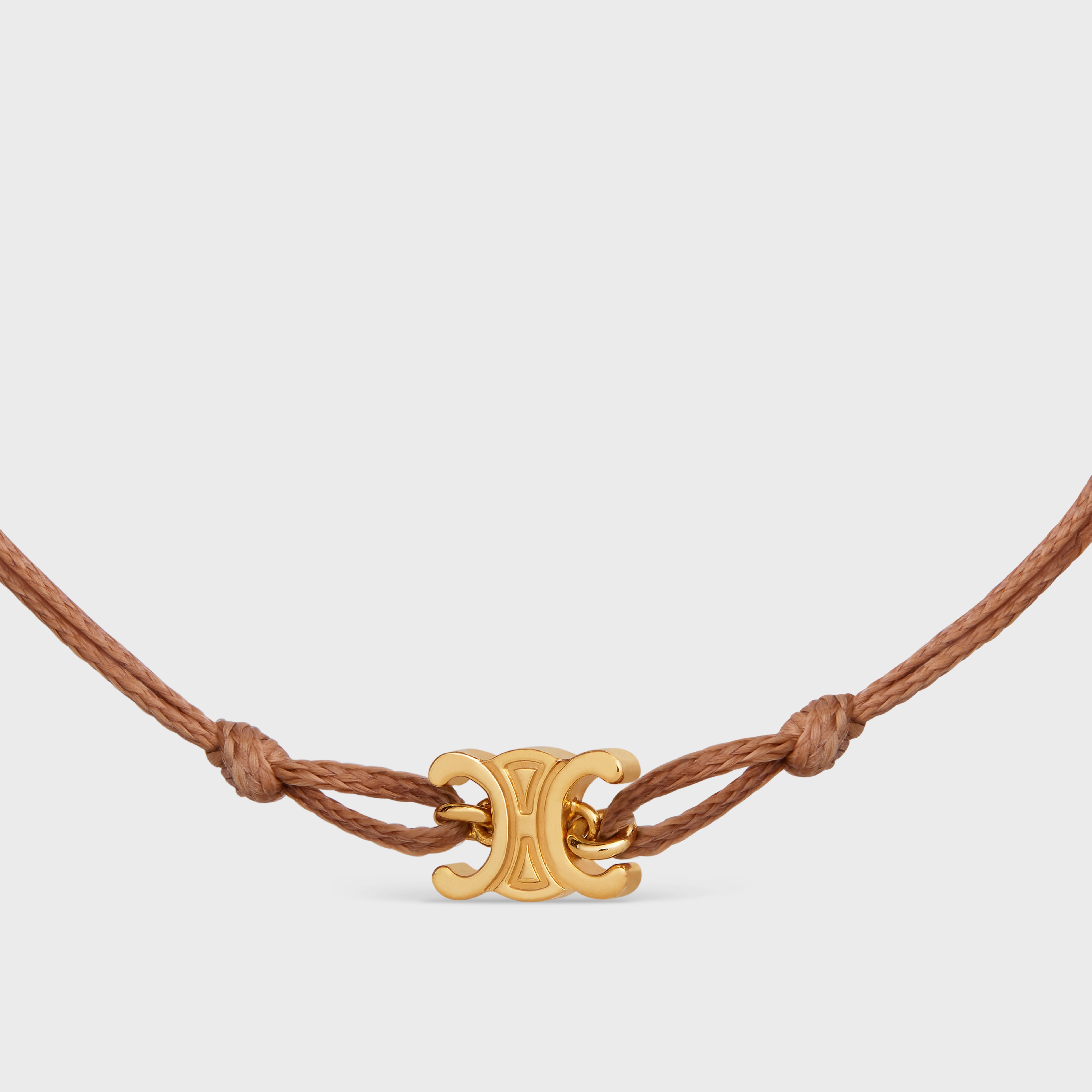 Triomphe Thin Beach Bracelet in Brass With Gold Finish and Polyester - 2