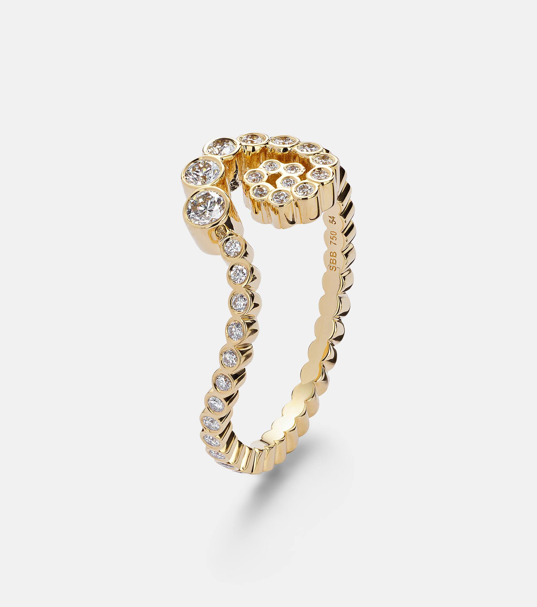 Rêve Escargot 18kt gold ring with diamonds - 4