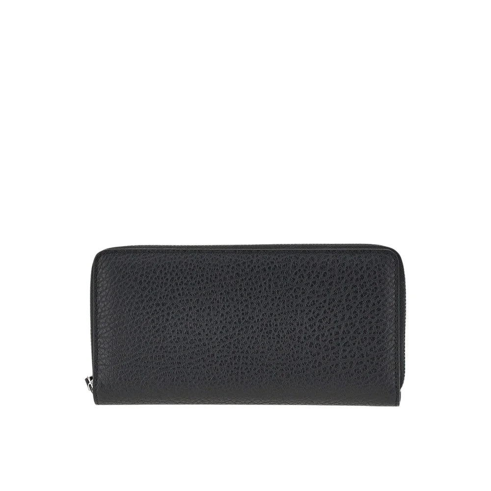 Maison Margiela Women Grained Leather Zip-Around Wallet - 1