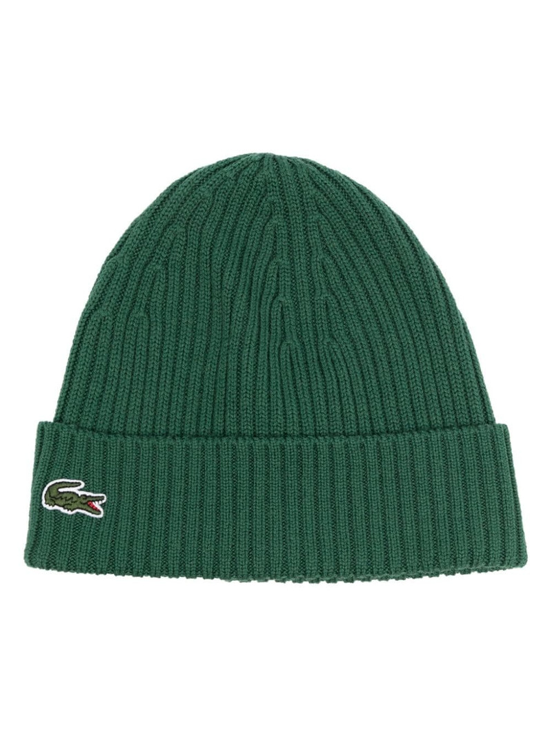 logo-patch wool beanie 1