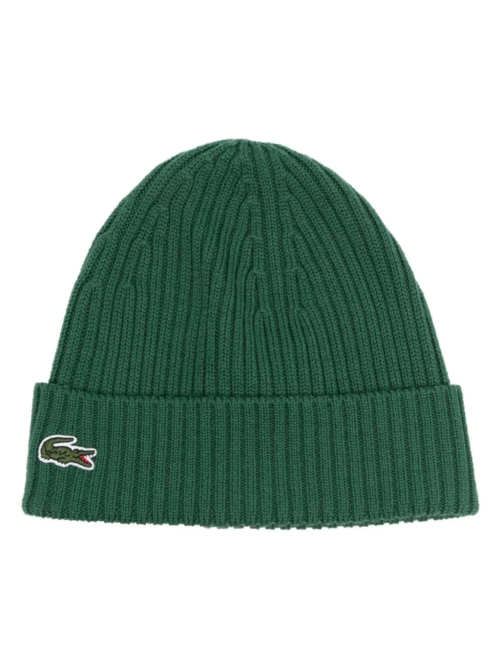 logo-patch wool beanie - 1