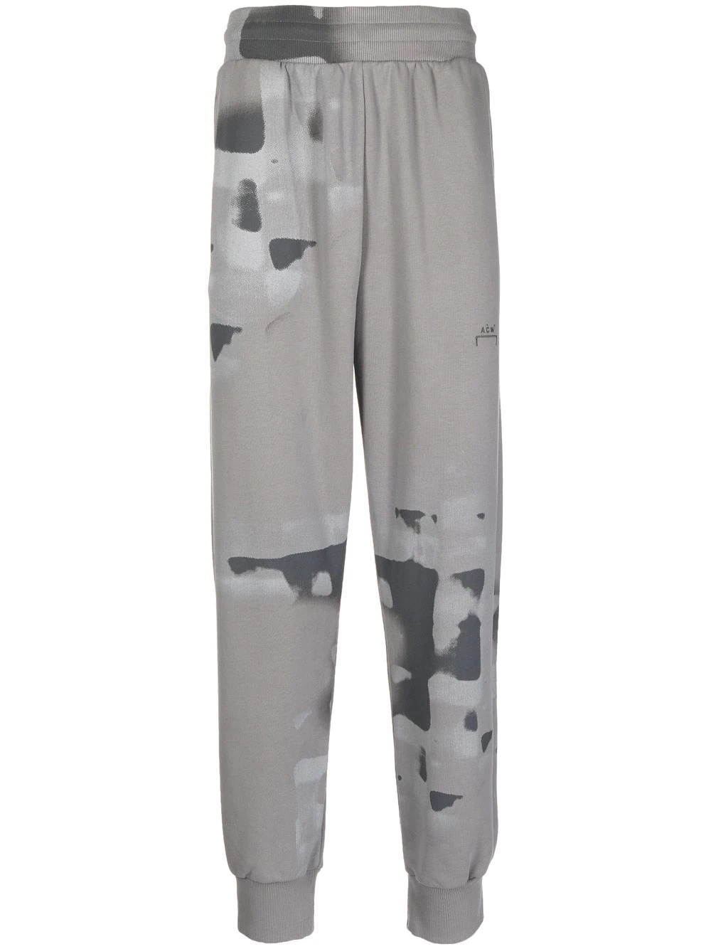 brush stroke print sweatpants - 1