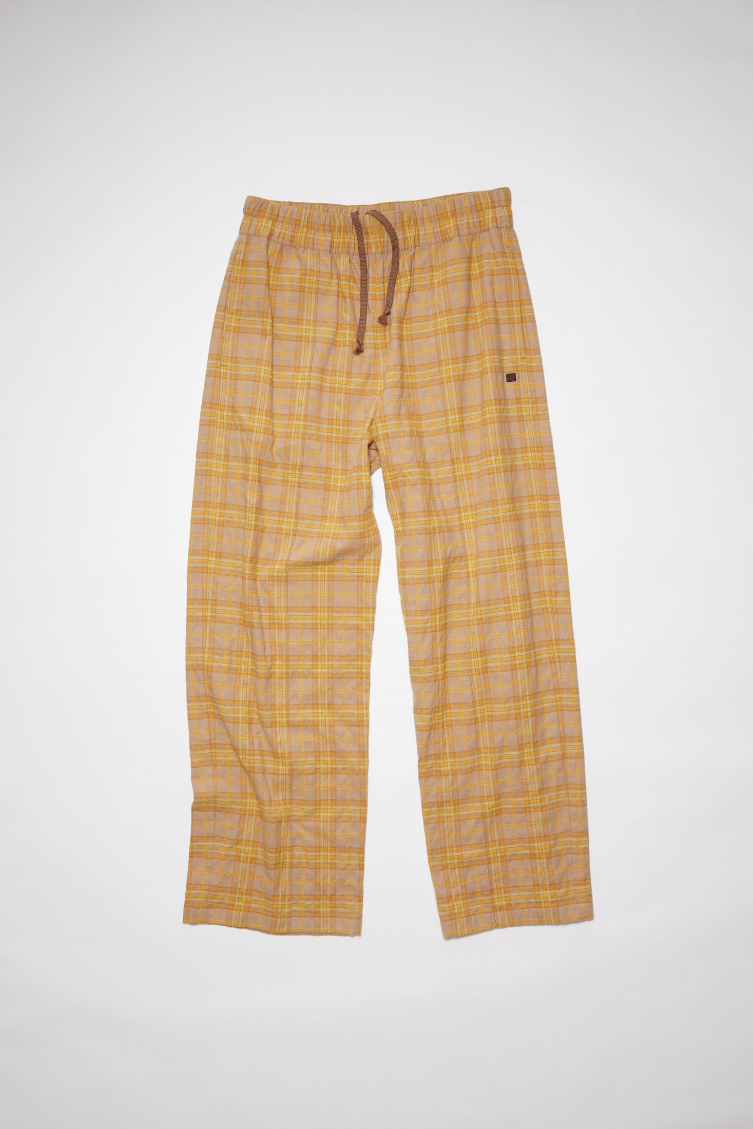 Check trousers - Brown/orange - 1