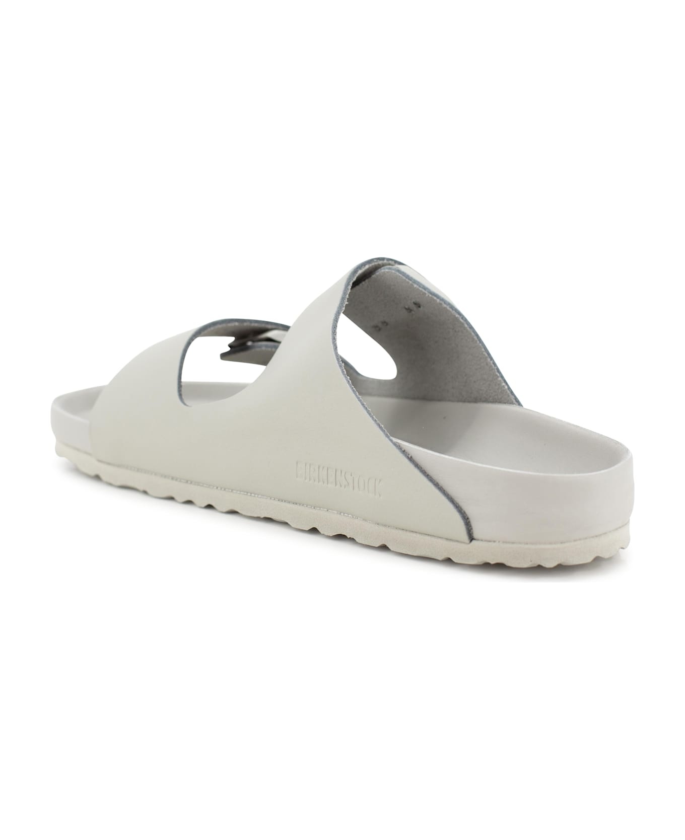 Grey Leather Arizona Bs Slippers - 3