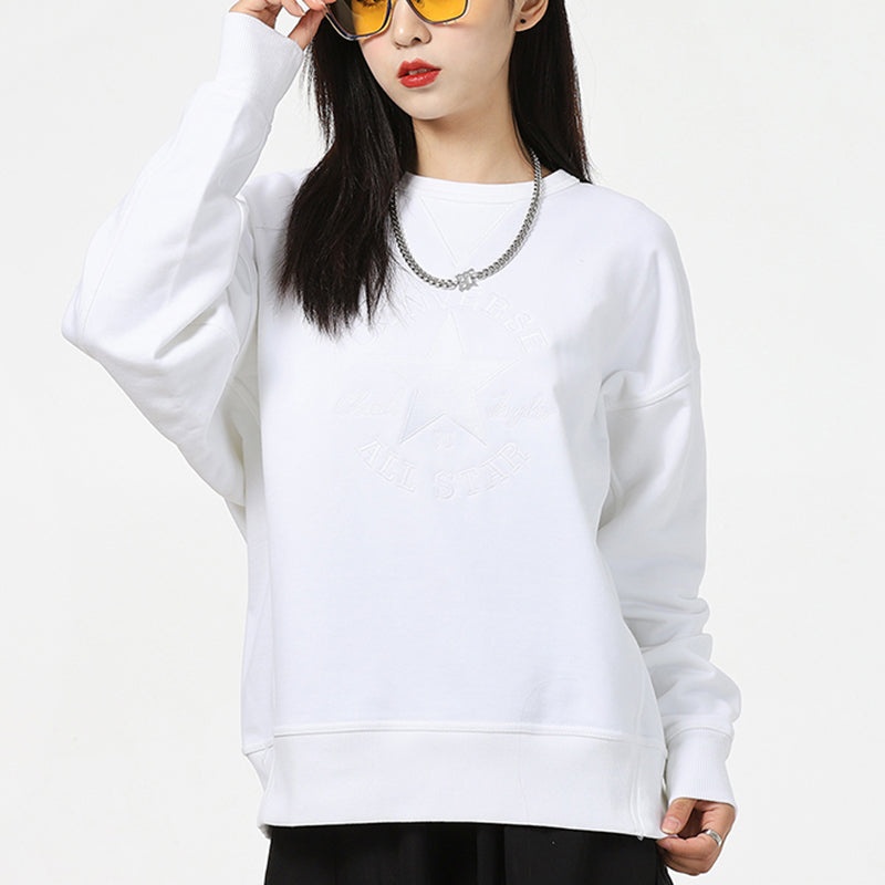 (WMNS) Converse All Star Sweatshirts 'White' 10019811-A07 - 5