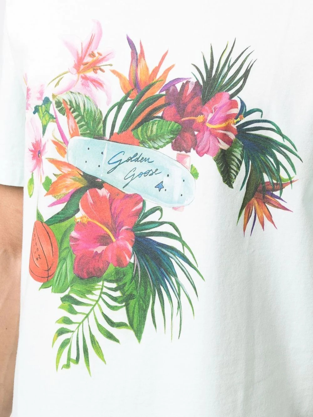 floral logo-print T-shirt - 5